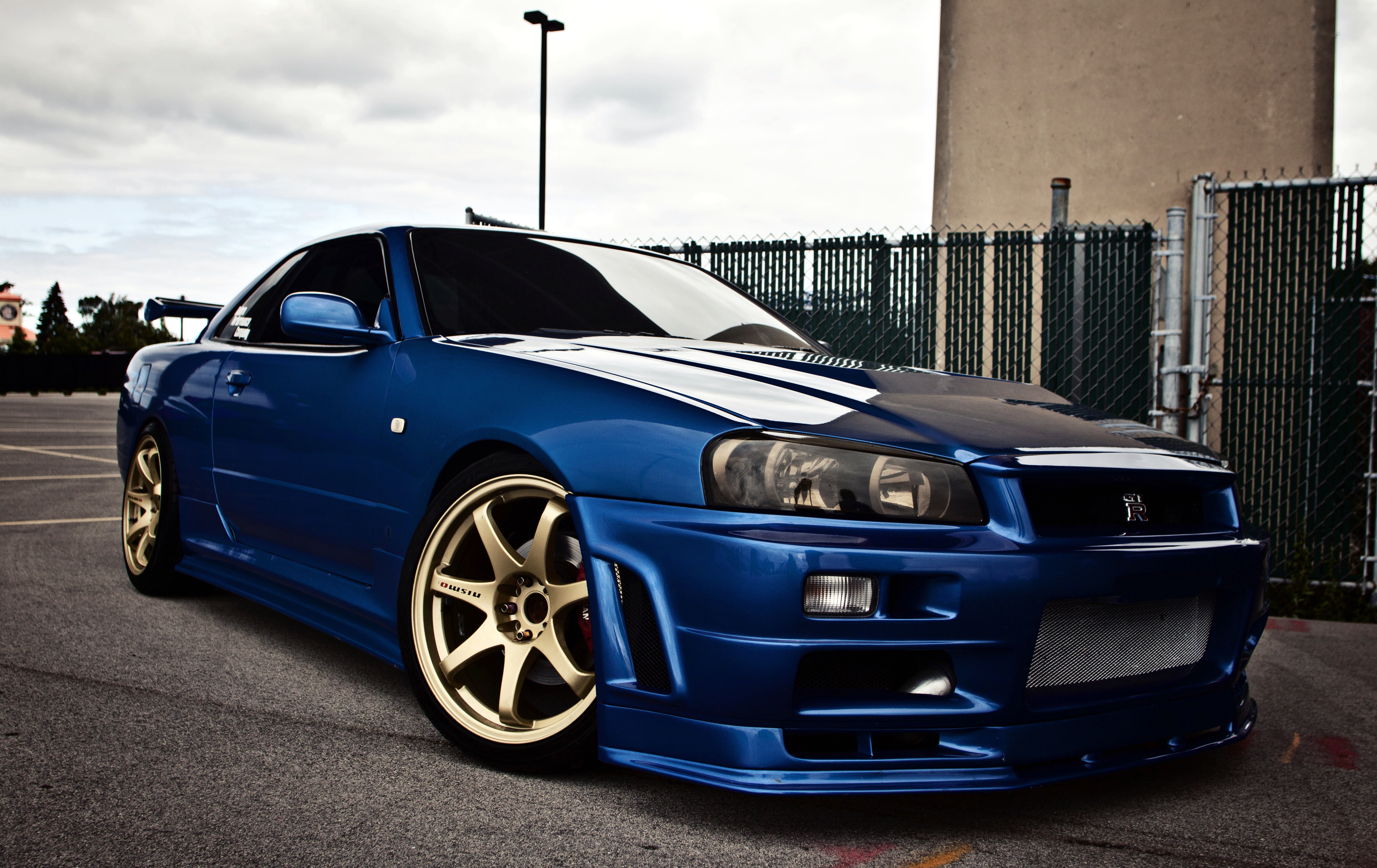 Wallpaper Nissan Skyline Gtr R34 Blue Car Pictures And Photos