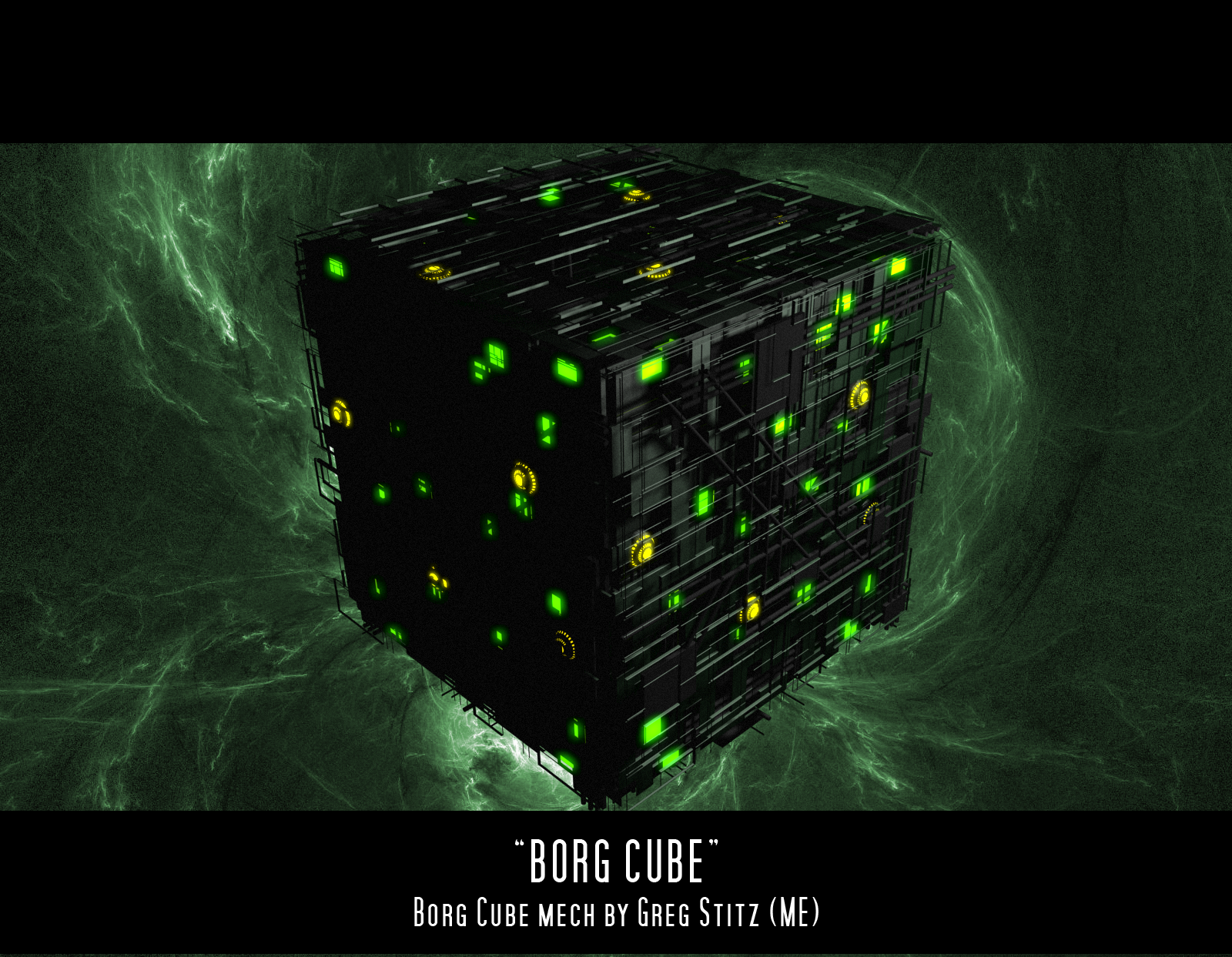 Borg Cube Wallpaper Finished By