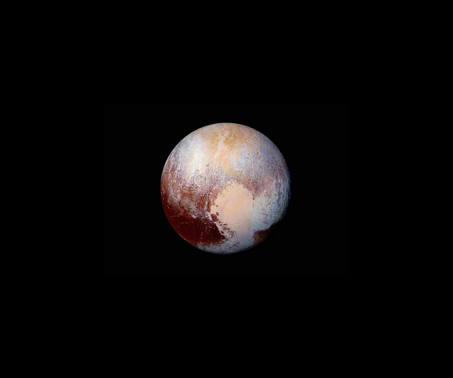 Pluto In False Color Space Wallpaper