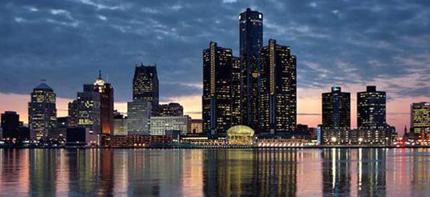 Detroit Skyline Wallpaper City Usa