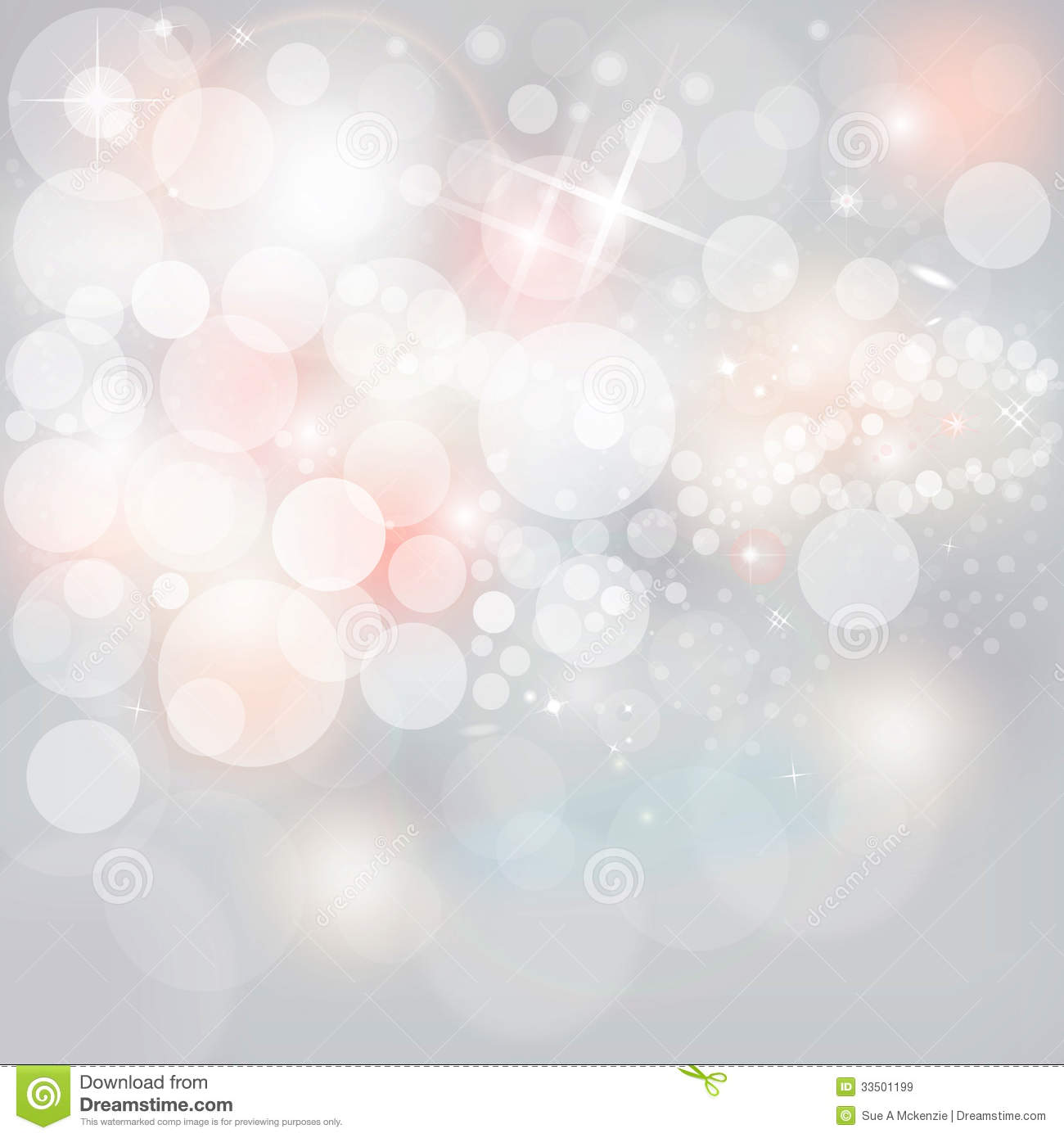 Lights And Stars On Neutral Grey Background Abstract Christmas Holiday