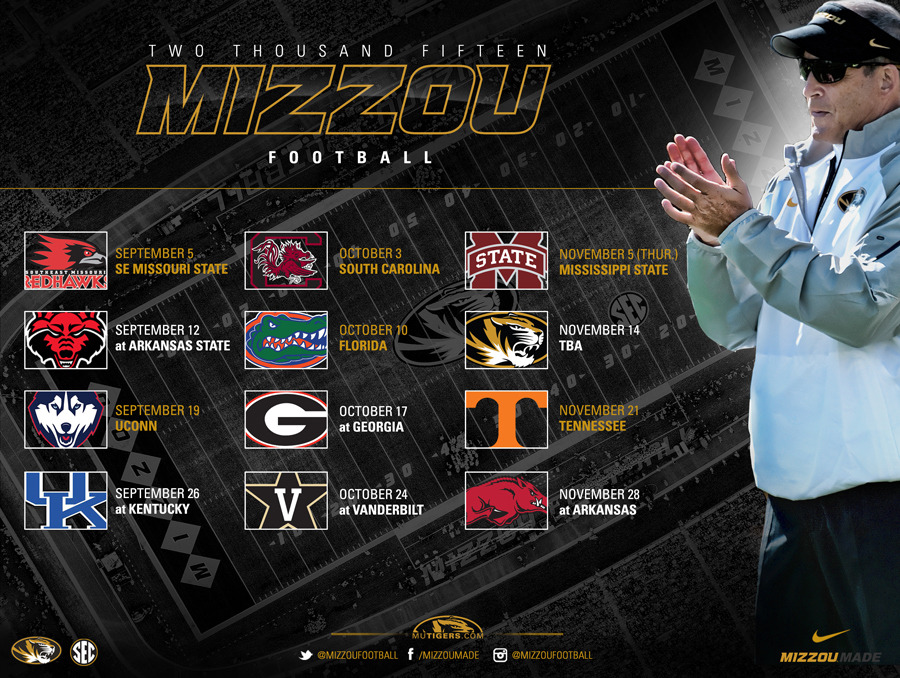 Printable Mizzou Football Schedule