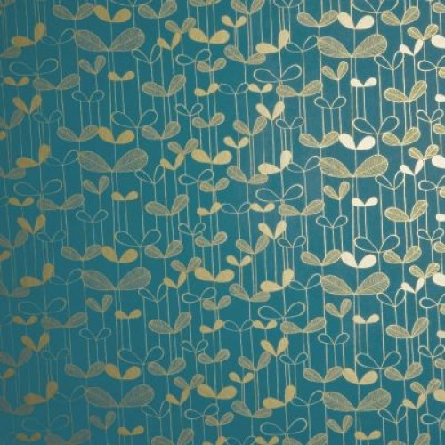 Buy Missprint Designer Wallpaper Saplings Turquoise And Gold