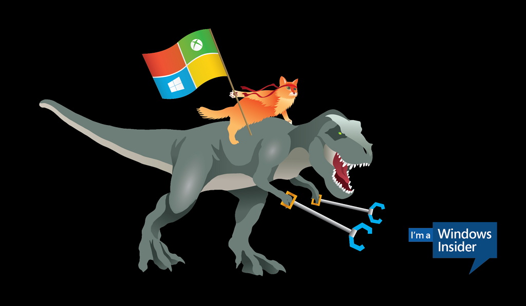 Microsoft Releases New Ninja Cat Image Including One Riding A T Rex