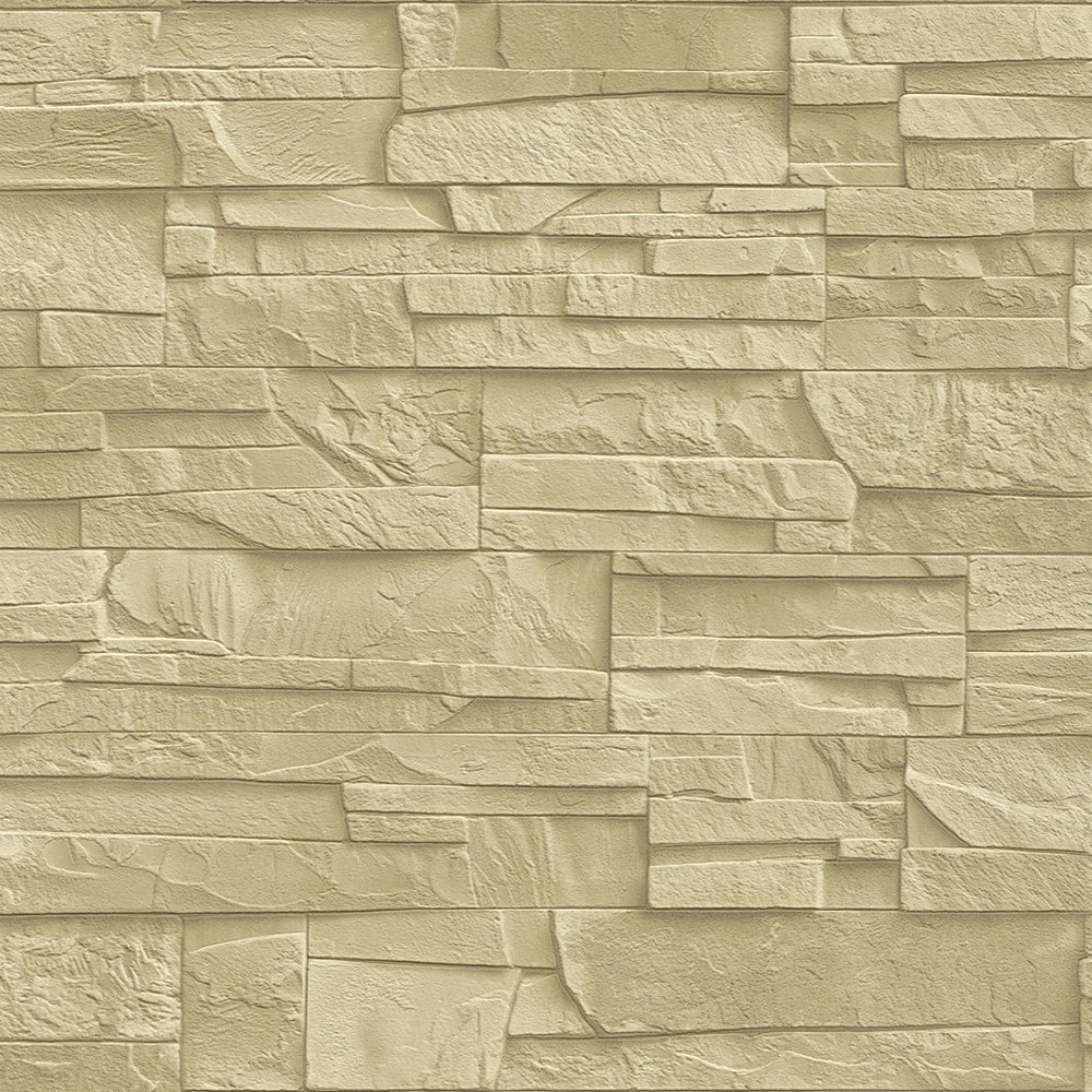  Slate Brick Pattern Stone Faux Effect Textured Mural Wallpaper 475043