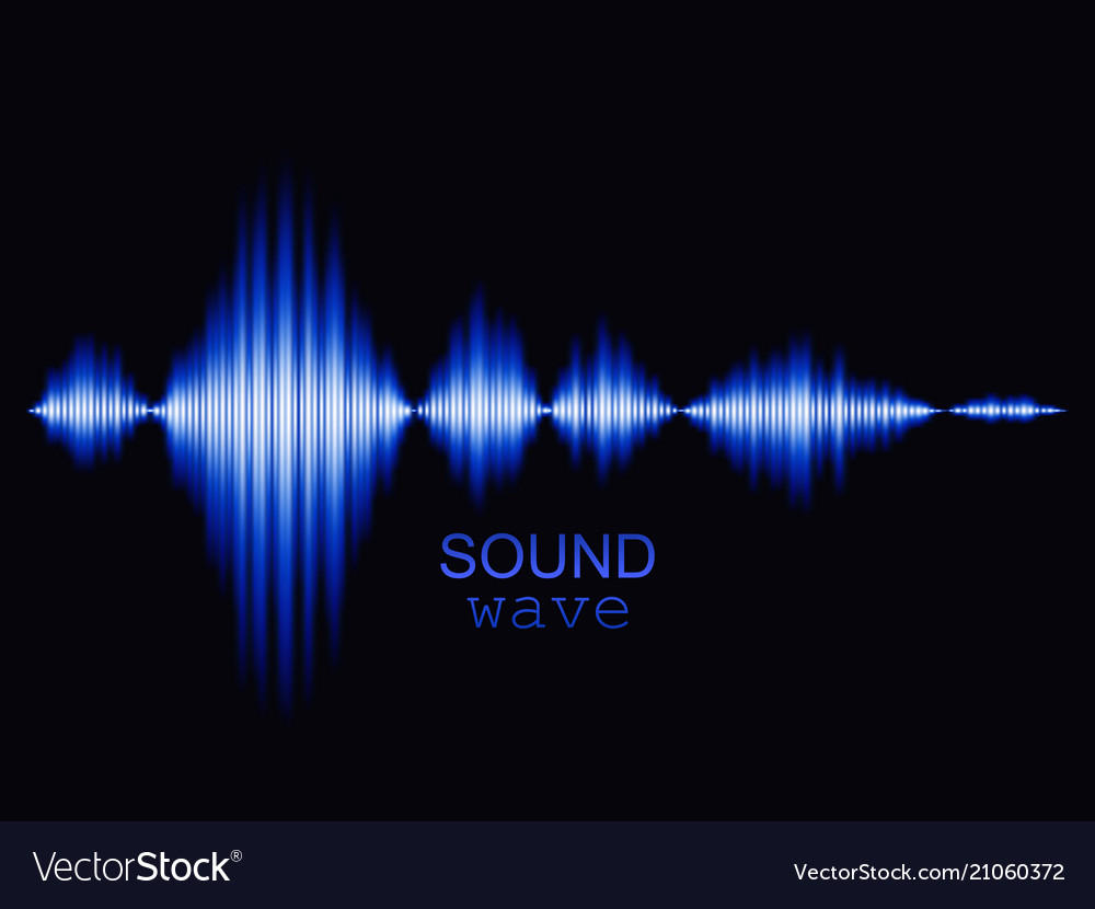 Blue Sound Wave Background Royalty Vector Image