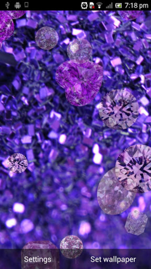 Purple Diamonds Live Wallpaper Android