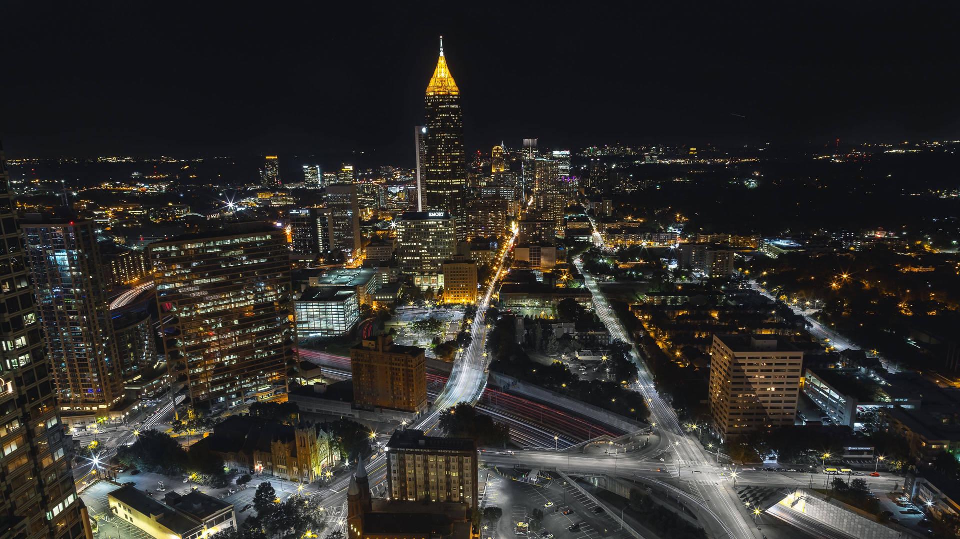 Atlanta City In Aerial Wallpaper