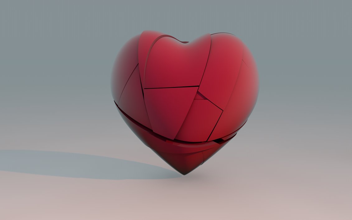 3D Heart Wallpaper Letter a Studio