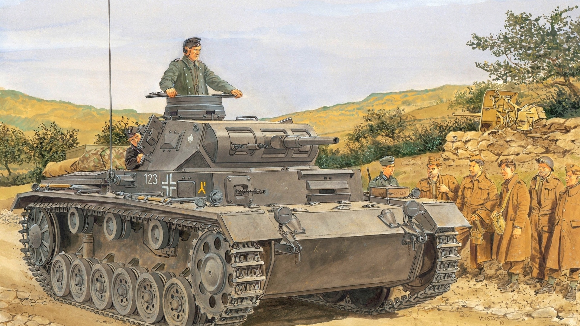 Panzer Figure Medium Tank Ron Volstad Wallpaper And Pictures