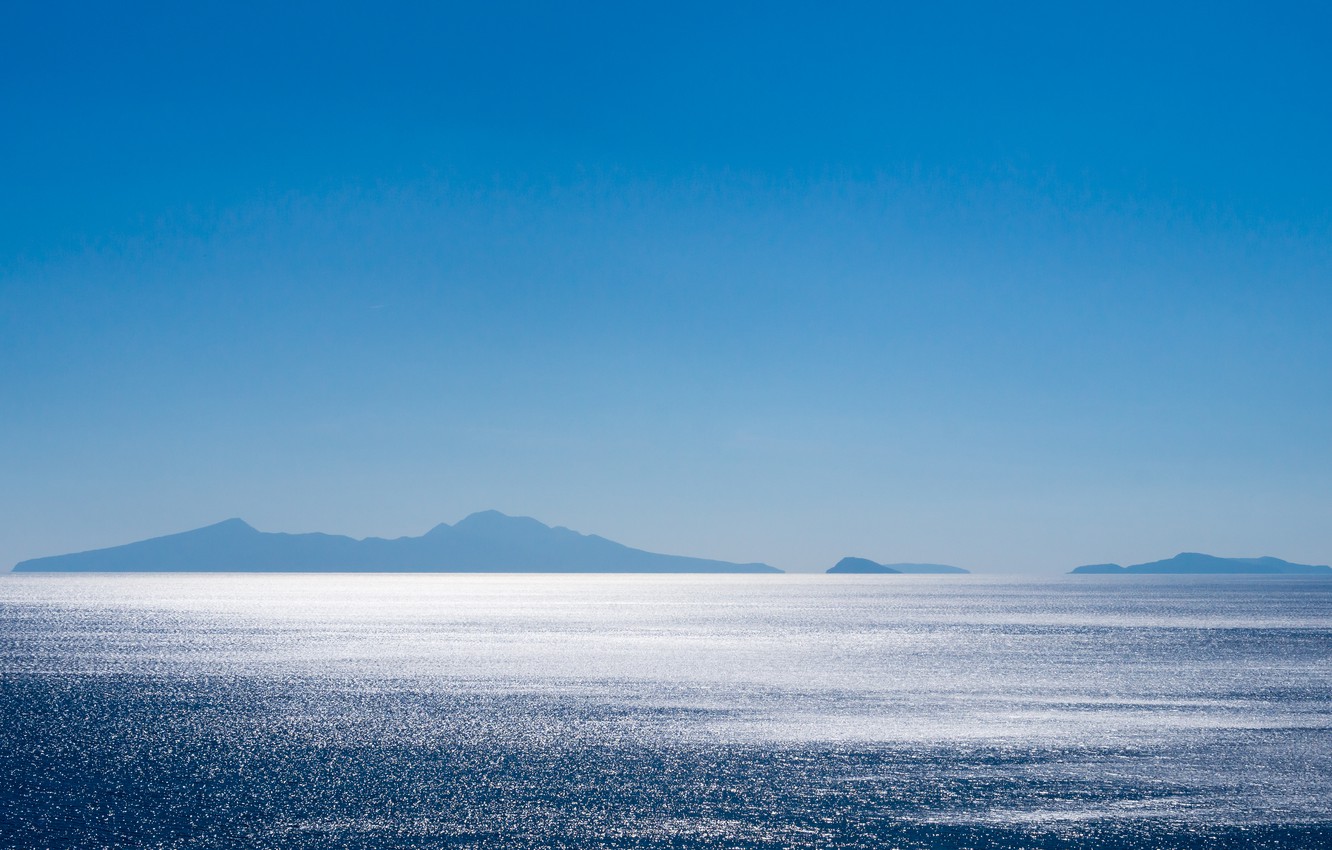 Wallpaper Sky Sea Blue Island Horizon Kos Glisten Image For