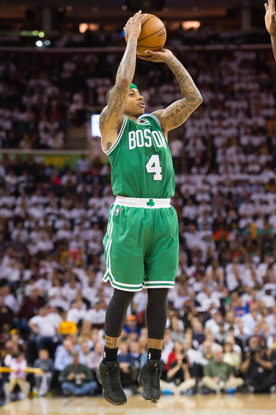 Isaiah Thomas Of The Boston Celtics Shoots In