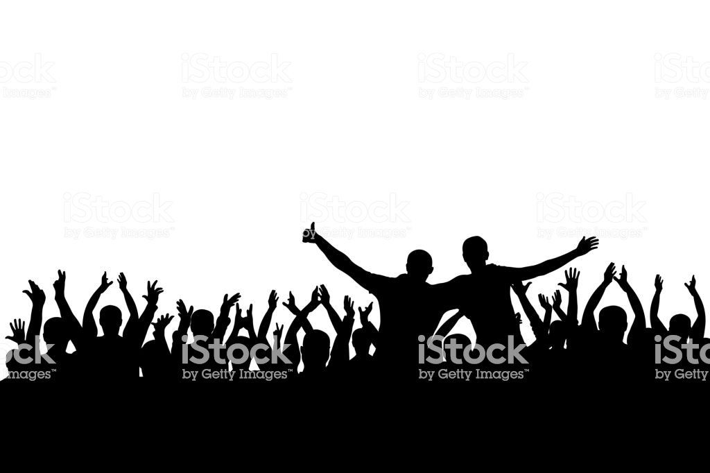 Concert Party Applause Crowd Background Silhouette Cheerful People
