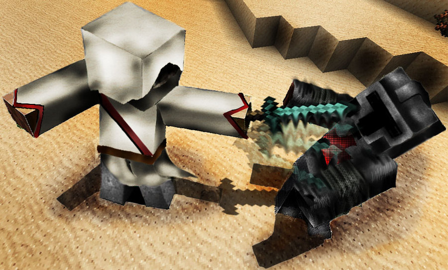 Minecraft Sword Fight by horsesfree2run on