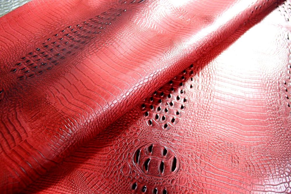 Embossed Alligator Crocodile Upholstery Faux Leather Wallpaper
