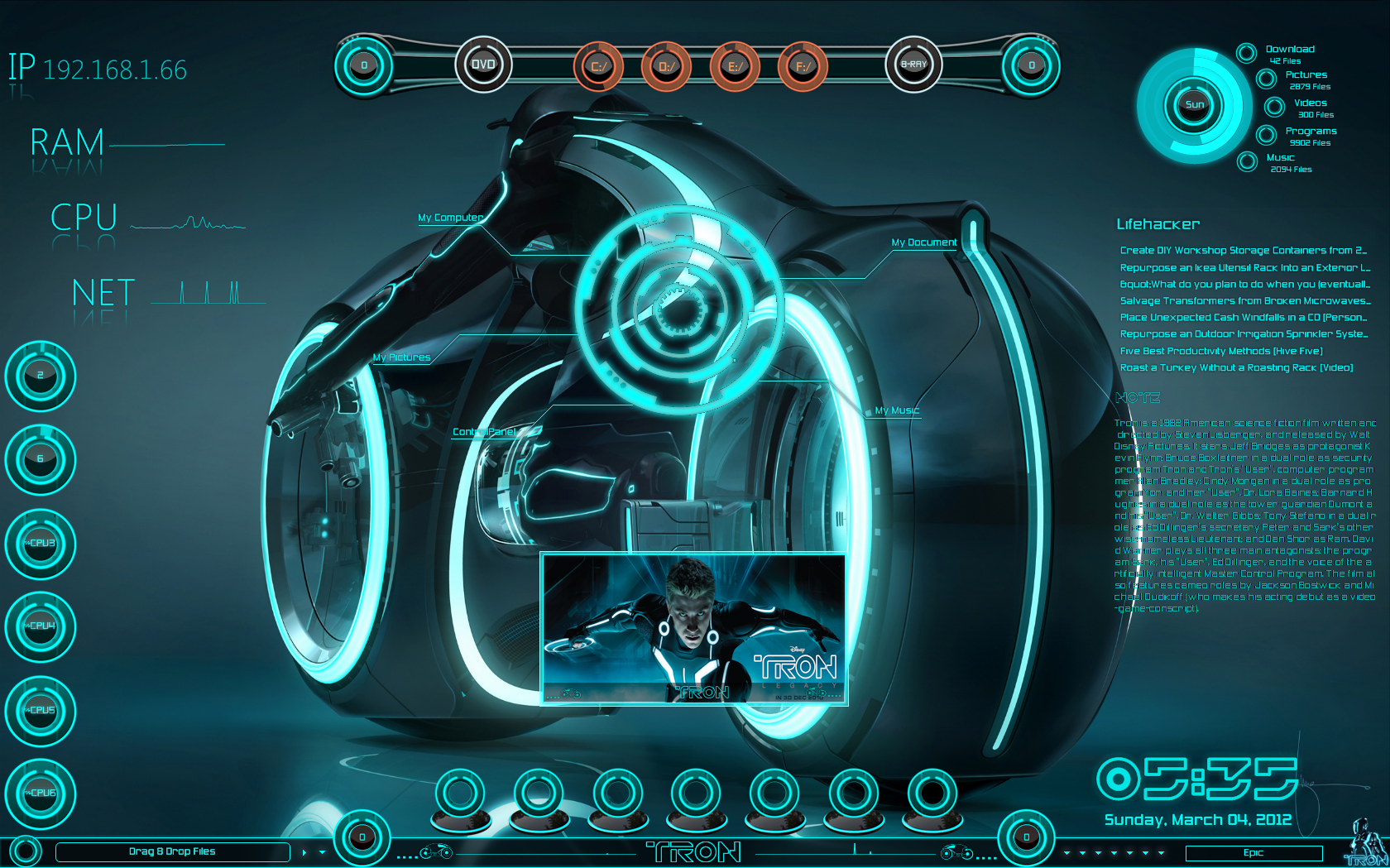 Tron Desktop By Physx4