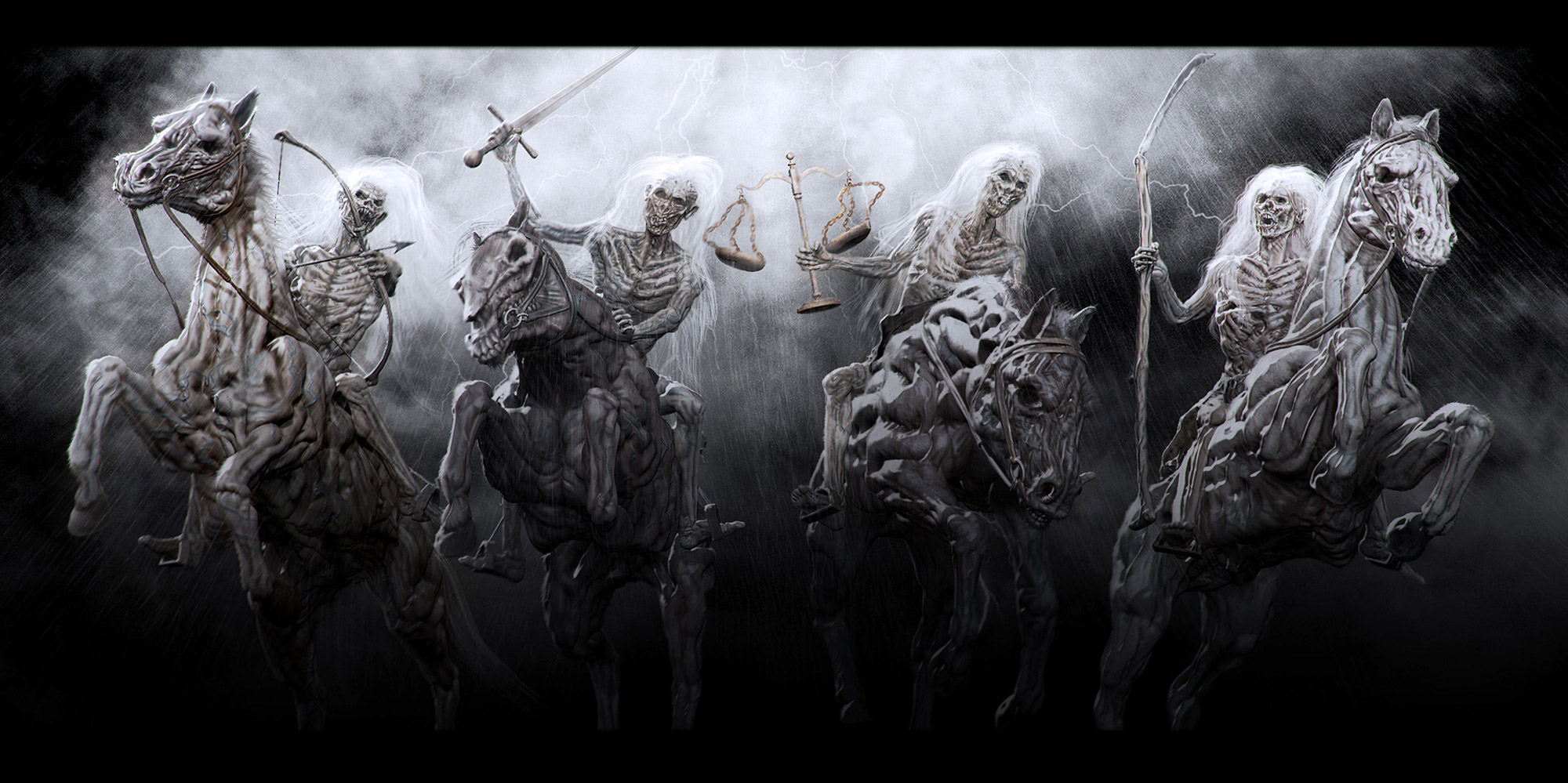 The Four Horsemen of the Apocalypse Wallpapers Hintergrnde 2000x999