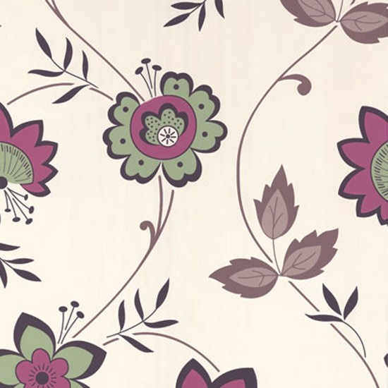 Zoe Wallpaper In Raspberry By Dulux From Homebase Country