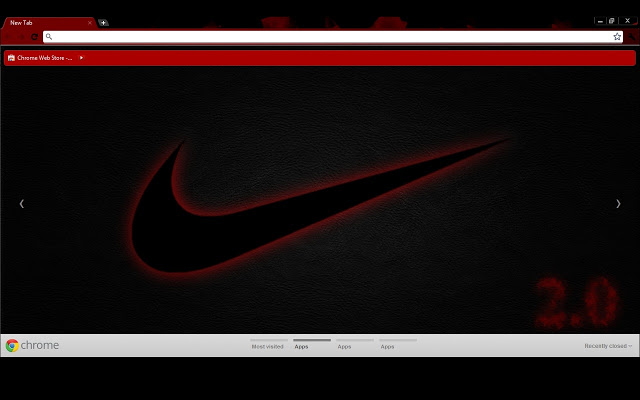 It Has An Awesome Leather Background With A Glowing Red Nike Logo