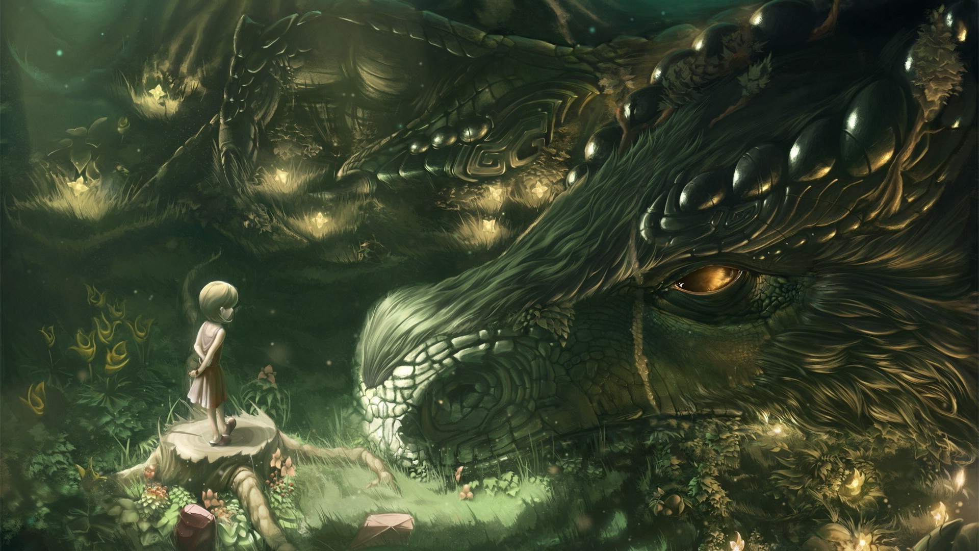 Fantasy Forest Dragon Wallpaper 2