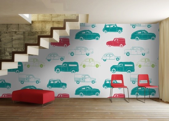 Kids Room Car Wallpaper Modern Decor Other Metro By
