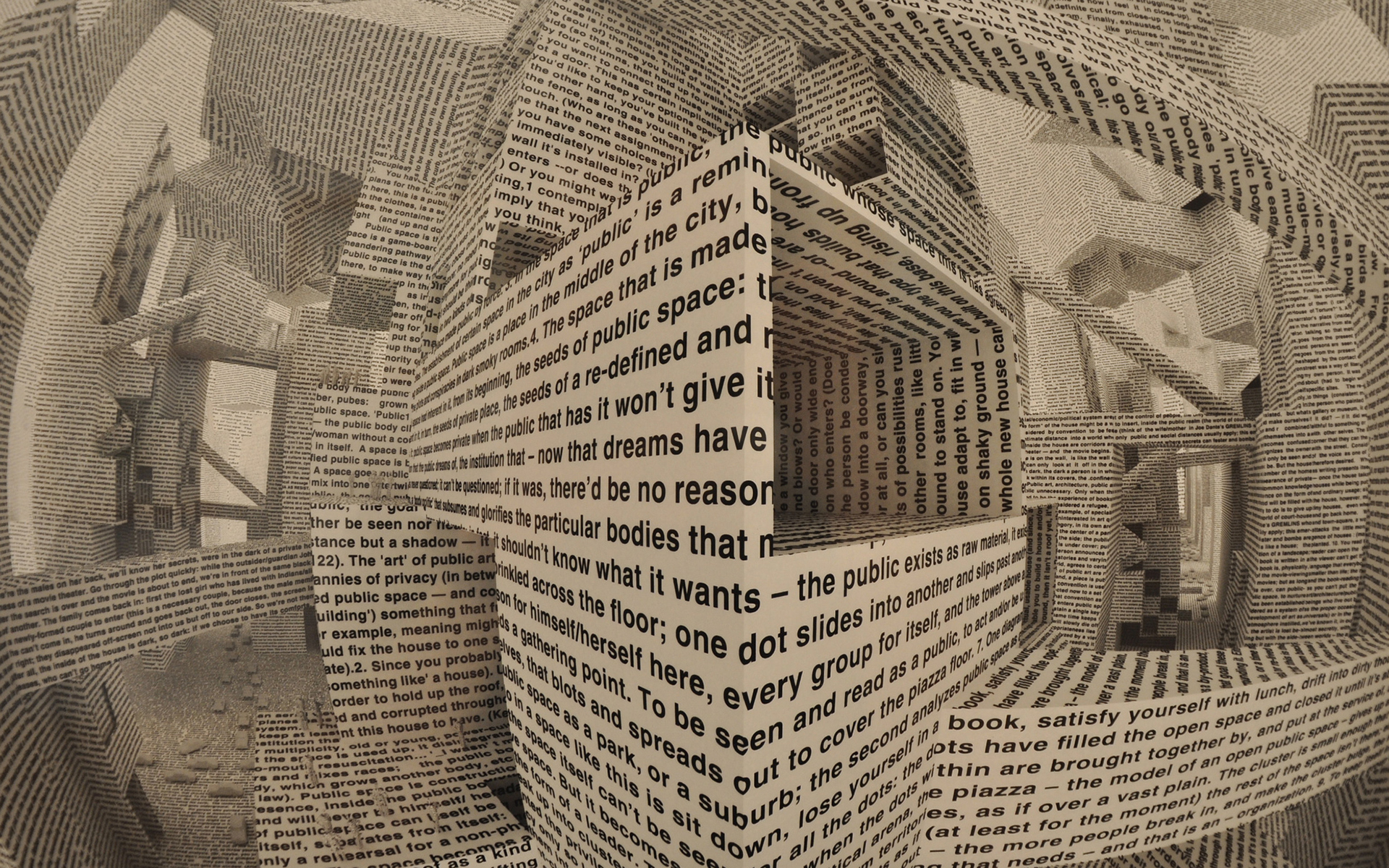Manipulation Paper Words Letters Newspaper Shapes Wallpaper Background