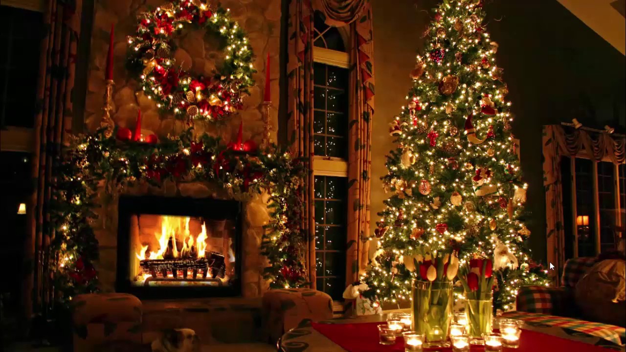 Nghe thử Classic christmas music with a fireplace and beautiful background Với những bản nhạc cổ điể