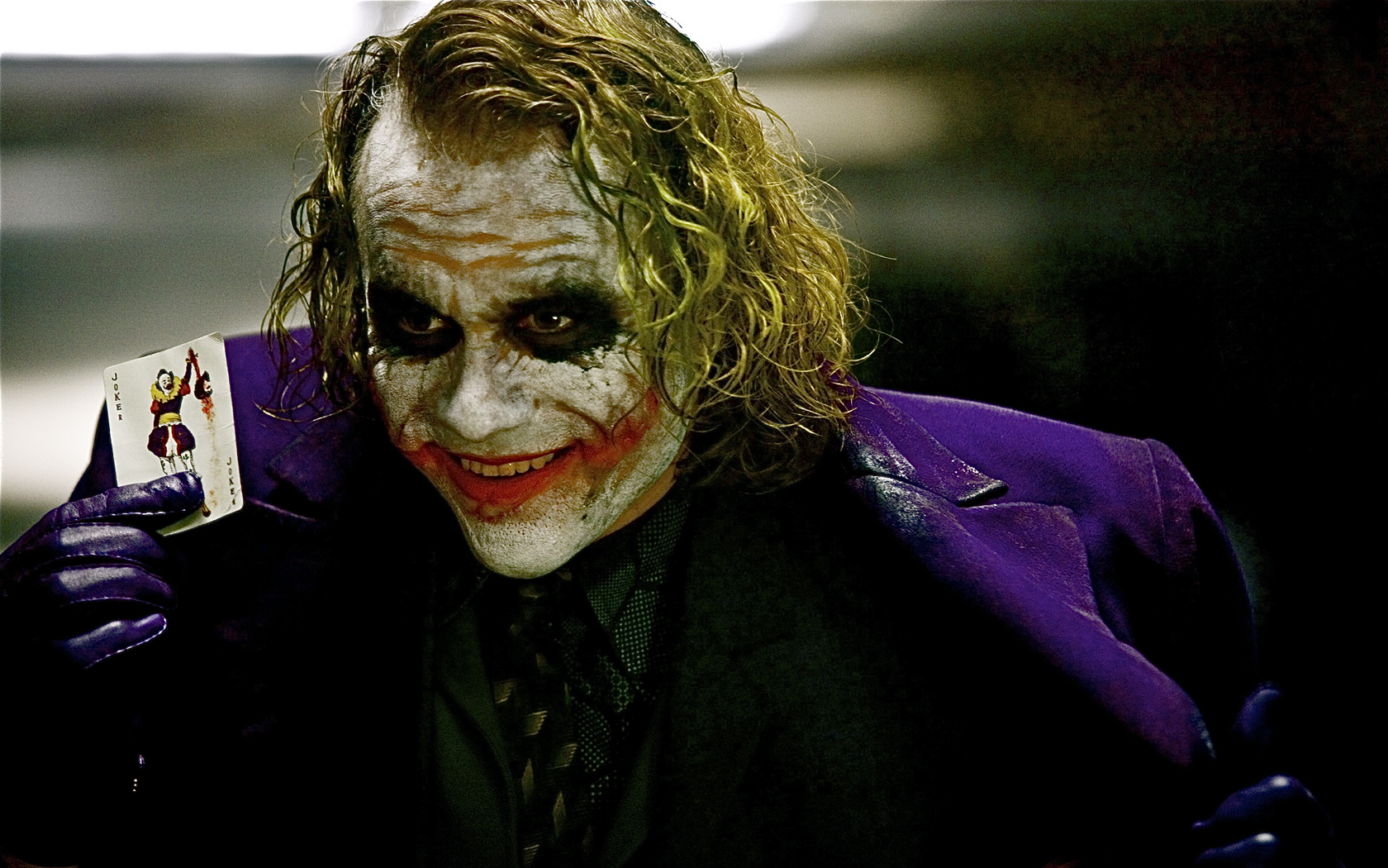 Heath Ledger Joker Showing During Card Game