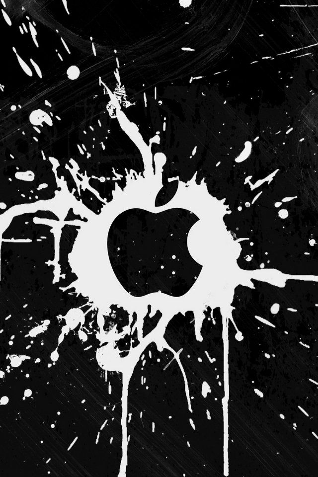 Apple Black White iPhone HD Wallpaper