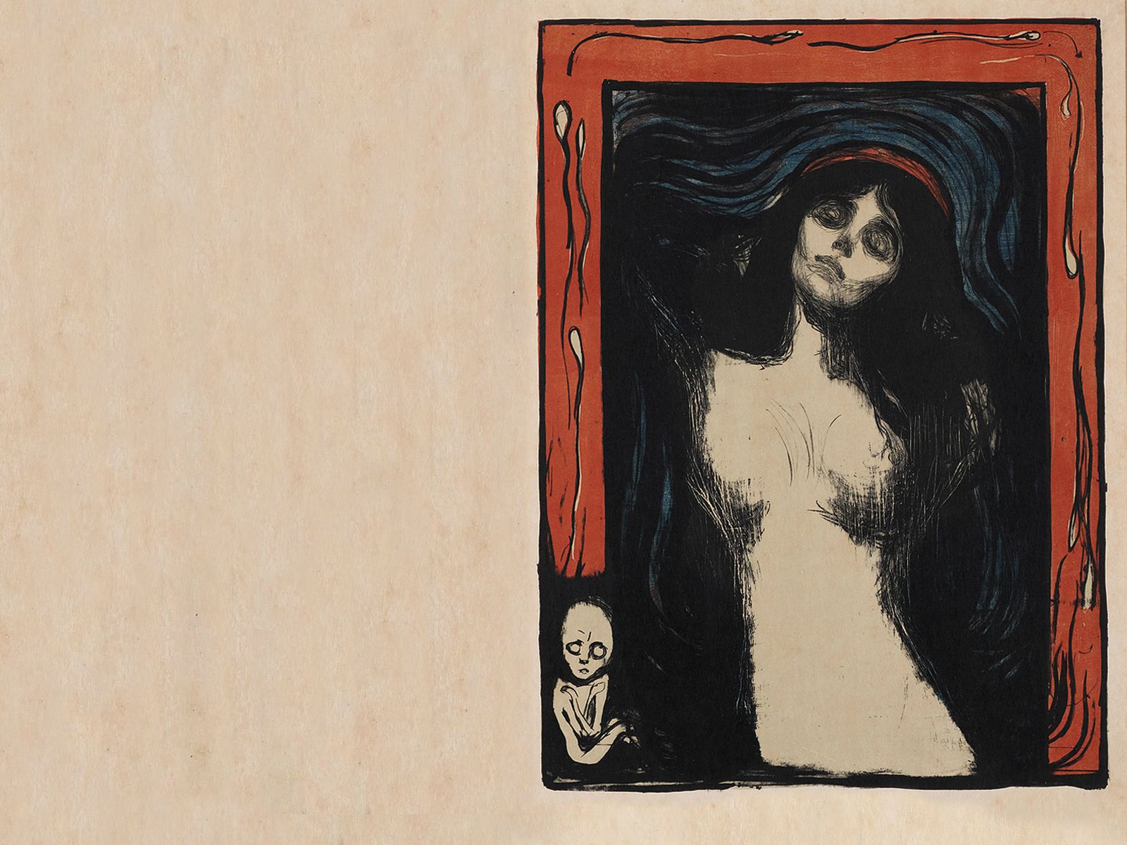 Made A Wallpaper Out Of Edvard Munch S Madonna