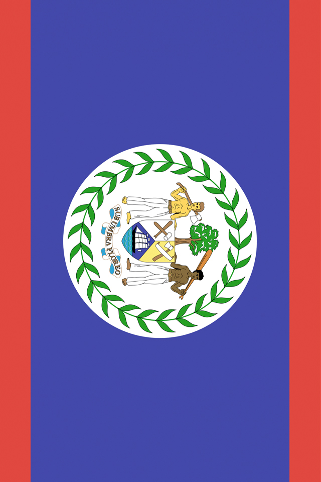 Belize Flag iPhone Wallpaper HD