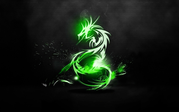 Green Dragon Desktop Background