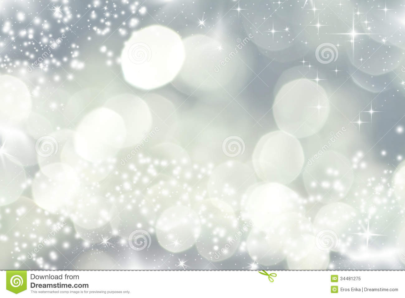 Silver Snowflake Background Abstract Christmas
