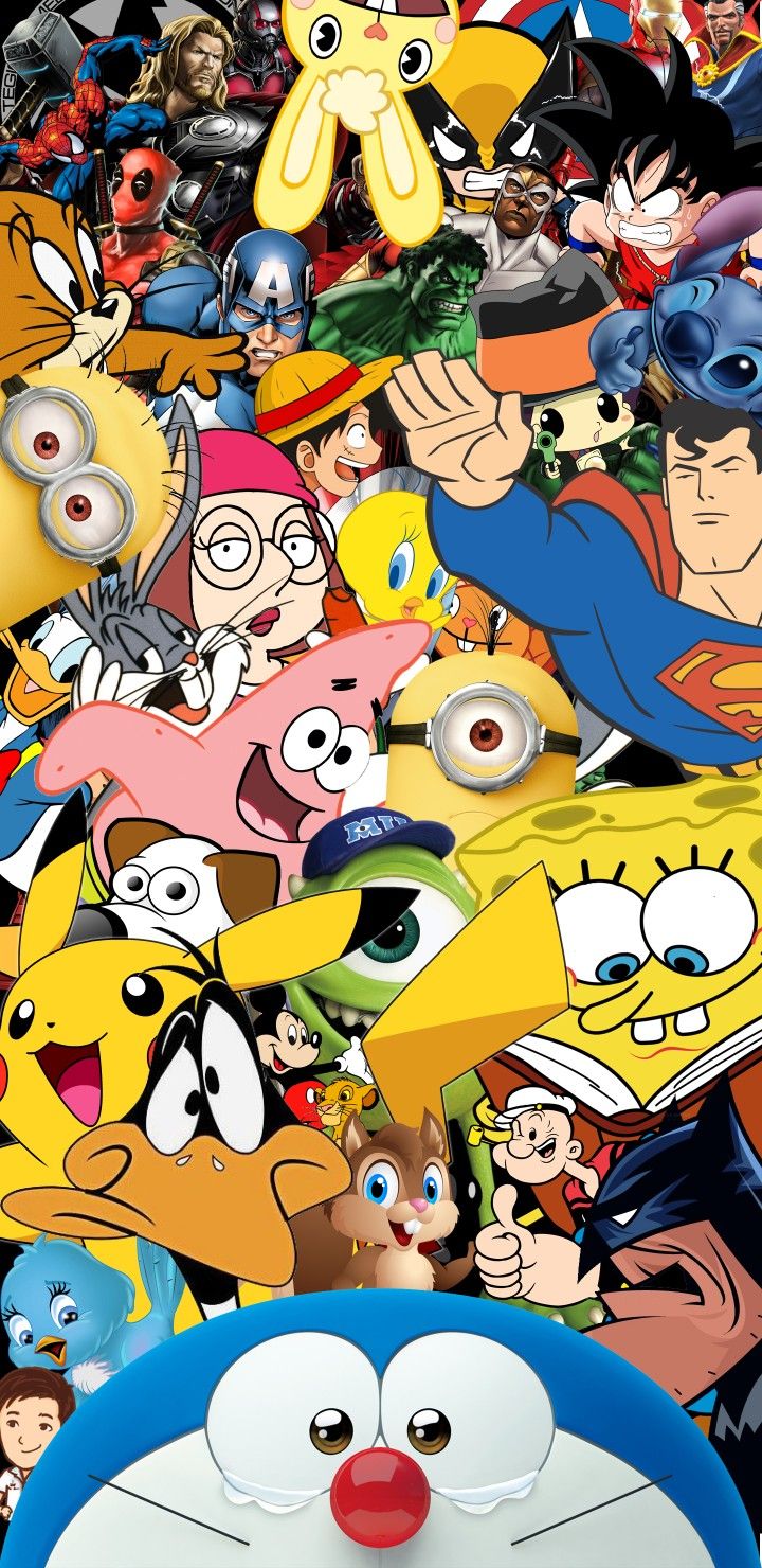 Top Cartoon Collage Wallpaper