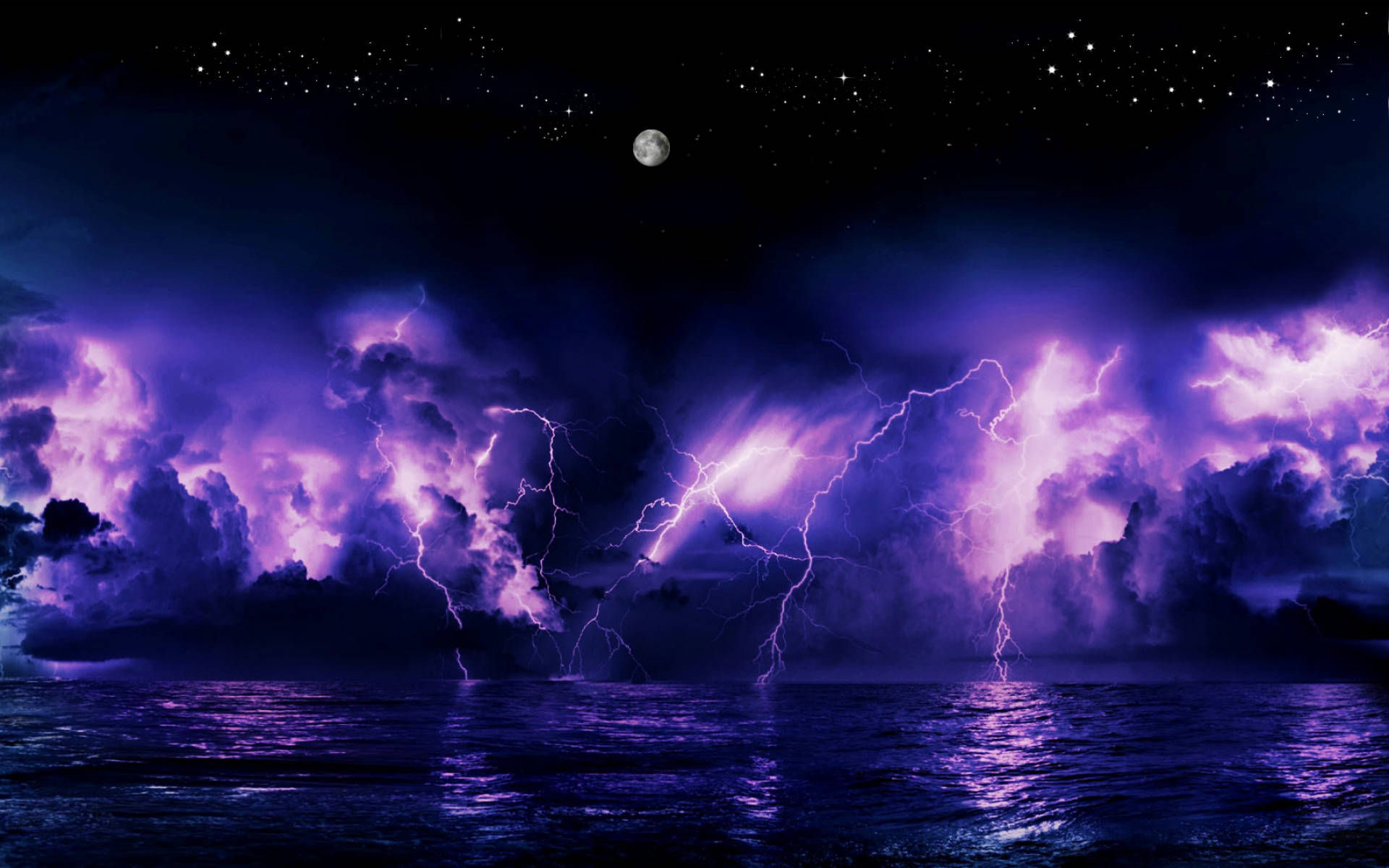 Purple Night Sky Wallpaper