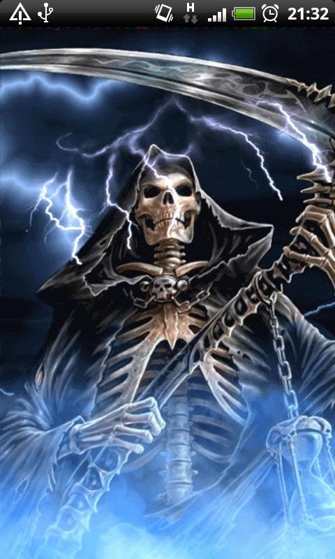 Blue Fire Grim Reaper Live Wallpaper For Android