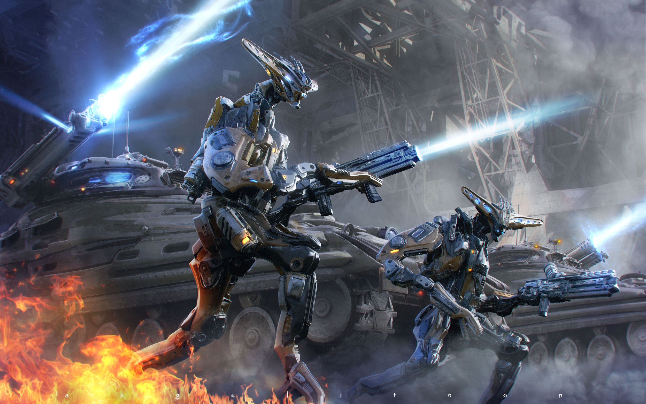 Mercenary Antarians By Angelitoon Full HD Wallpaper And