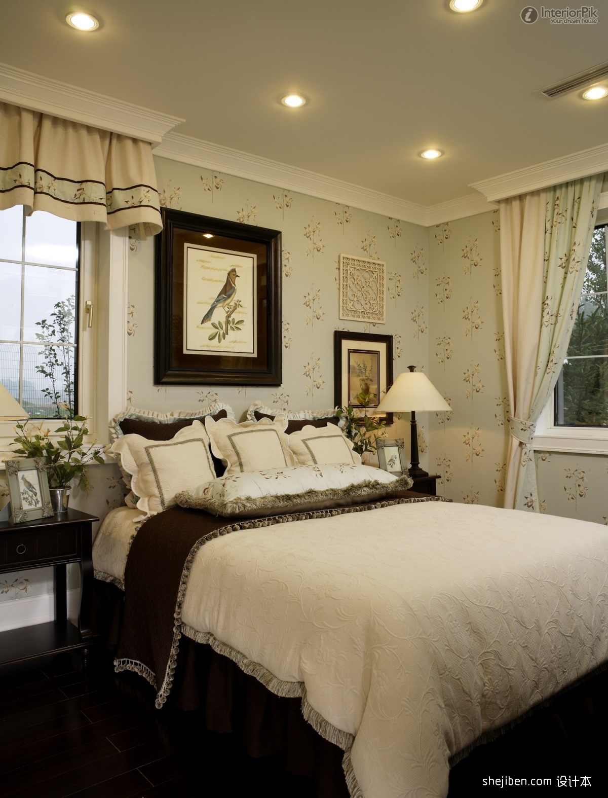 Effect Picture Of Idyllic Master Bedroom Wallpaper Decoration