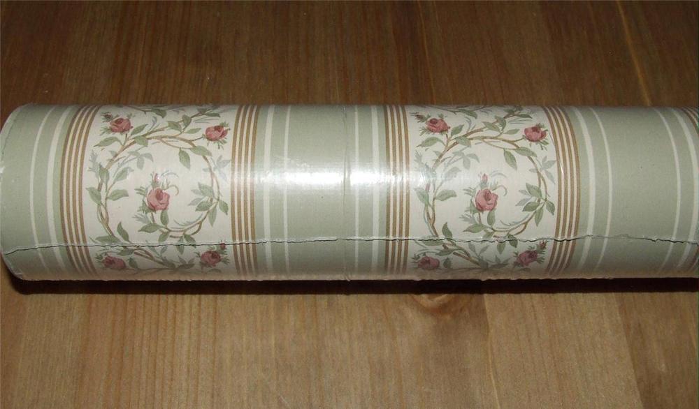 Louis Nichole Wallcoverings Shabby Chic Cottage Rose Print Wallpaper