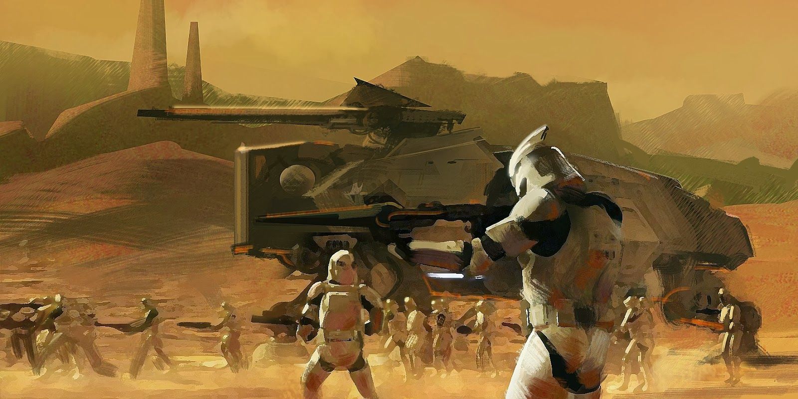 🔥 Free Download Battle Of Geonosis Star Wars History Art by @hsanchez ...