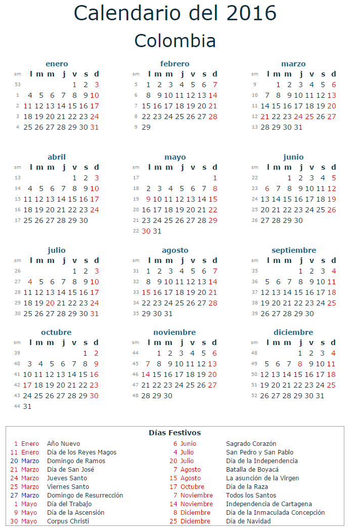 Calendarios horas y fechas Cundo en el Mundo 710x1050