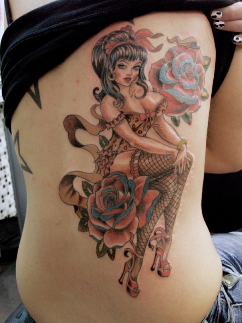 Pin Up Lady Tattoo Styles Designs Encounter Mag