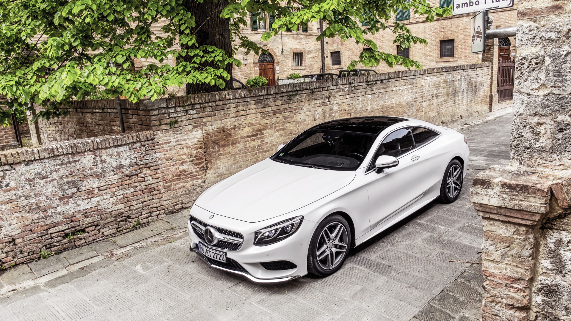 1920x1080 Mercedes benz S class Coupe White Wallpaper Background 1920x1080
