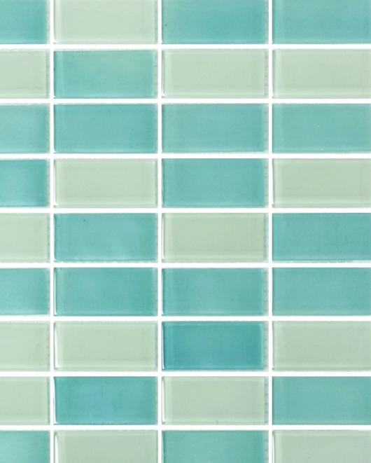 Blue Rectangle Tile Wallpaper Mosaic