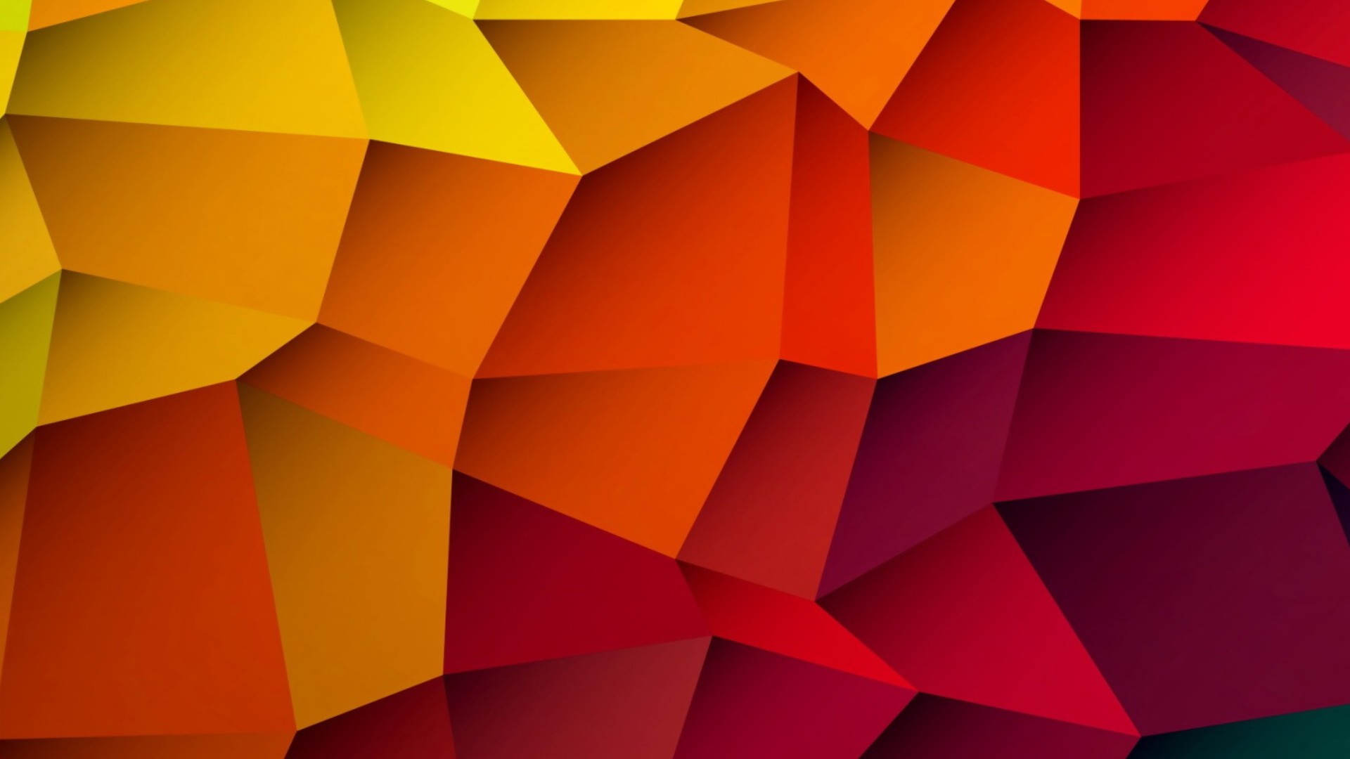 Yellow Orange Red Colors Geometry HD Abstract Wallpaper