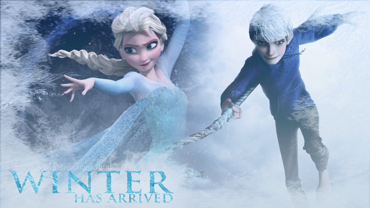 Winter has arrived Jack Frost and Elsa by silentxmiragex on