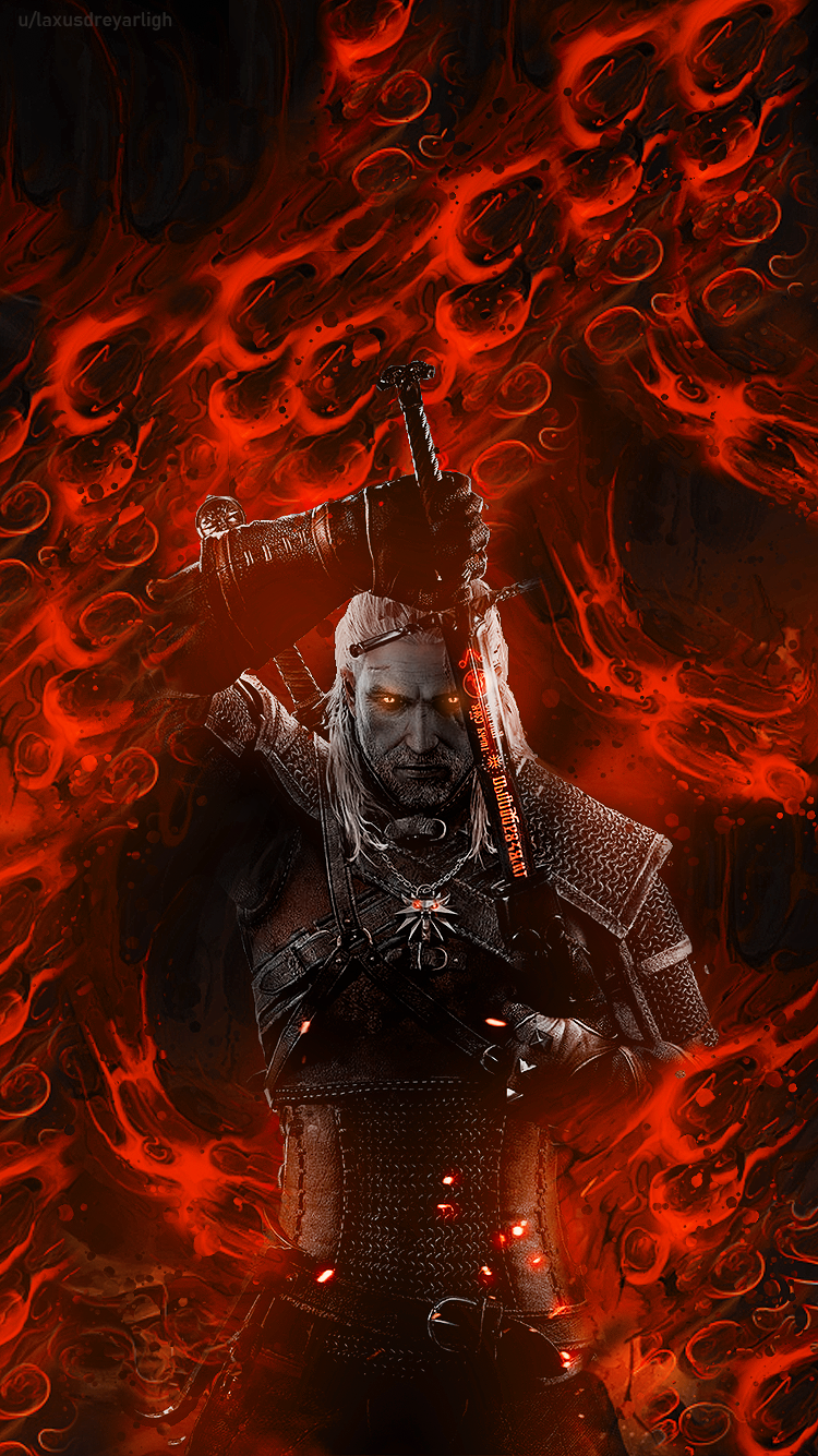 I Made A Geralt Wallpaper For Mobile Witcher