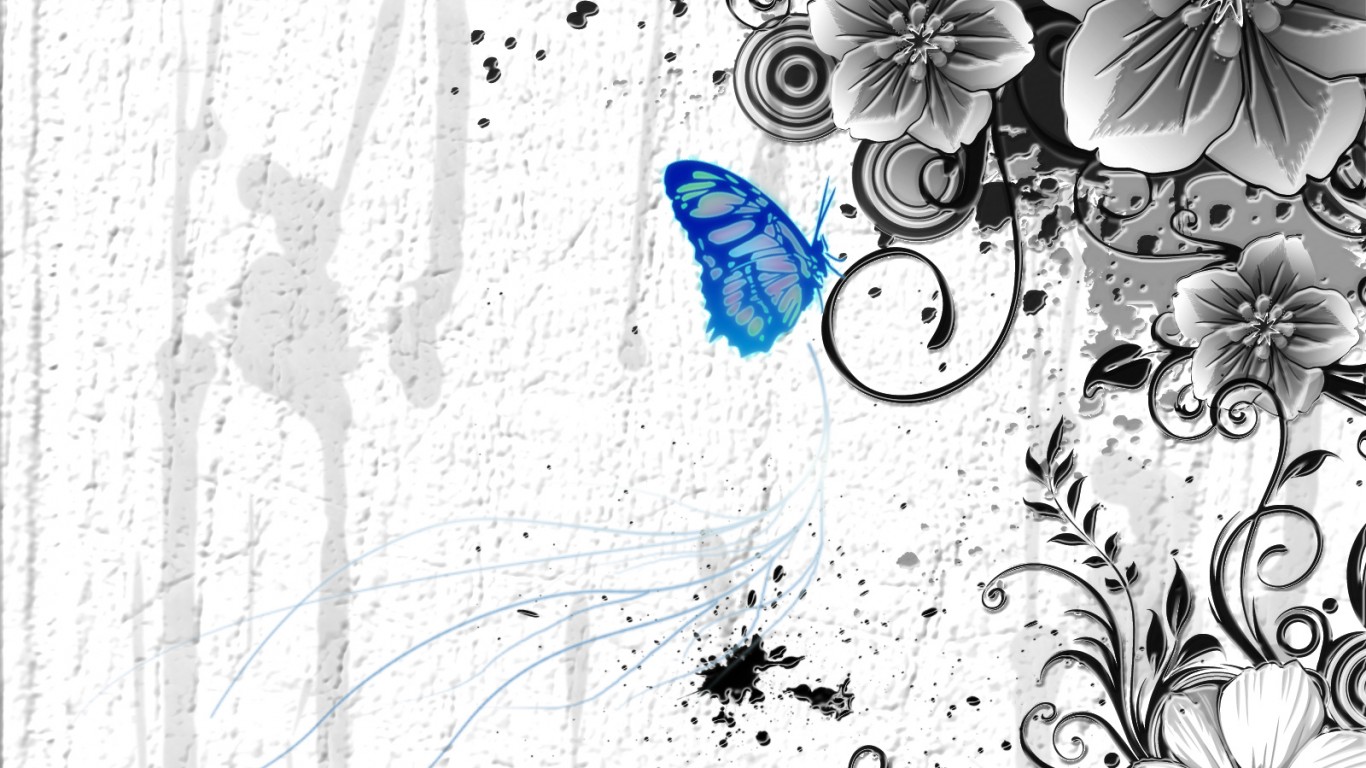 Butterfly Flower Abstract HD 1080p Wallpaper Wallpaperlepi