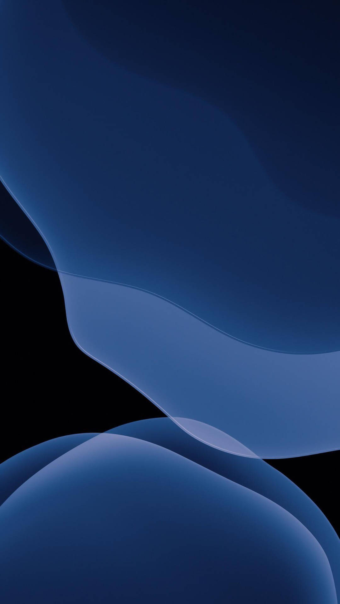 Abstract navy blue background with smooth, flowing shapes, ideal for a calming and sophisticated wallpaper