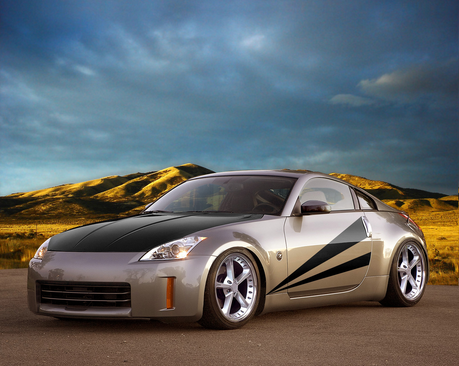Nissan 350Z Tuning Front View HD Wall 1600x1275